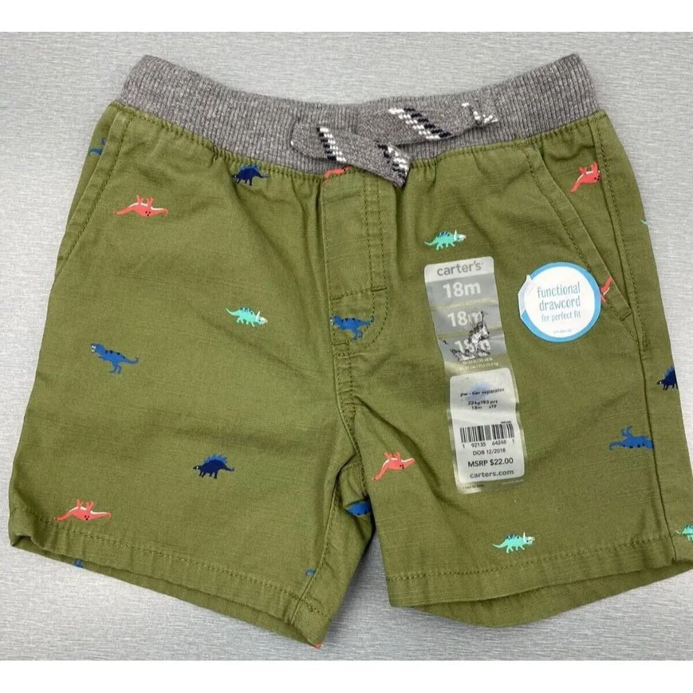 Carter's Baby Boy Pull-On Shorts  Dino Print Size 18M
